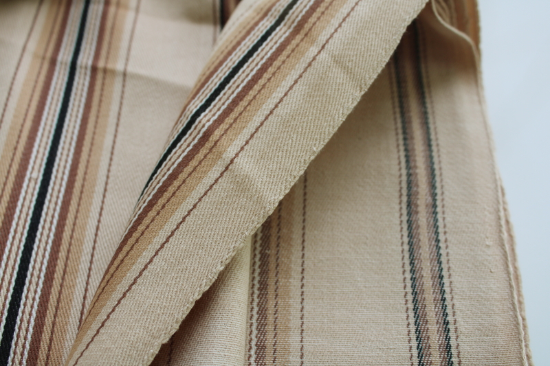 photo of soft cotton twill fabric w/ vintage ticking stripe for work wear or farmhouse decor sewing #4