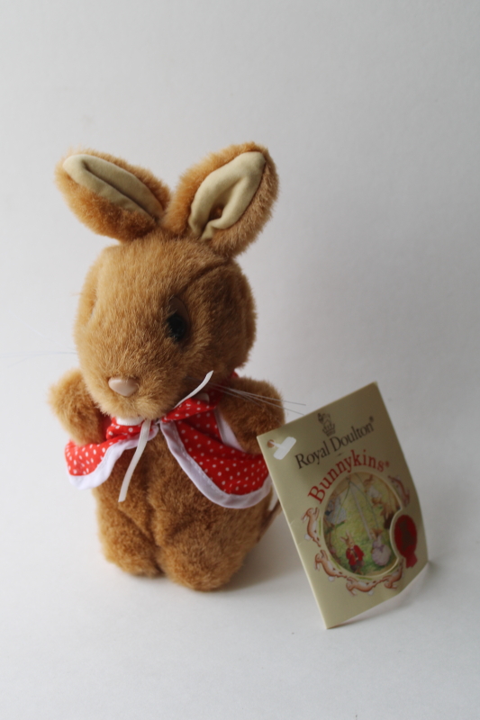 photo of soft plush toy Bunnykins baby bunny rabbit, Royal Doulton Bunnykins backstamp character  #1