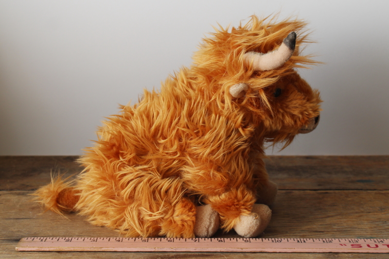 photo of soft plush toy Scottish Highland cow w/ tags Living Nature label  #5