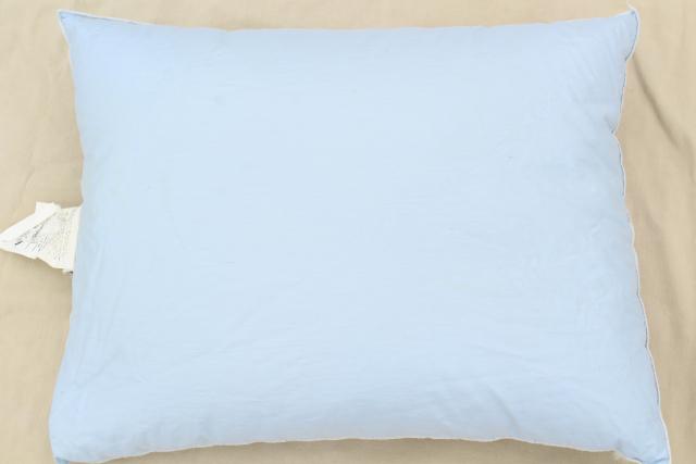 photo of soft puffy down filled pillows, vintage bedding, four bed pillows #9