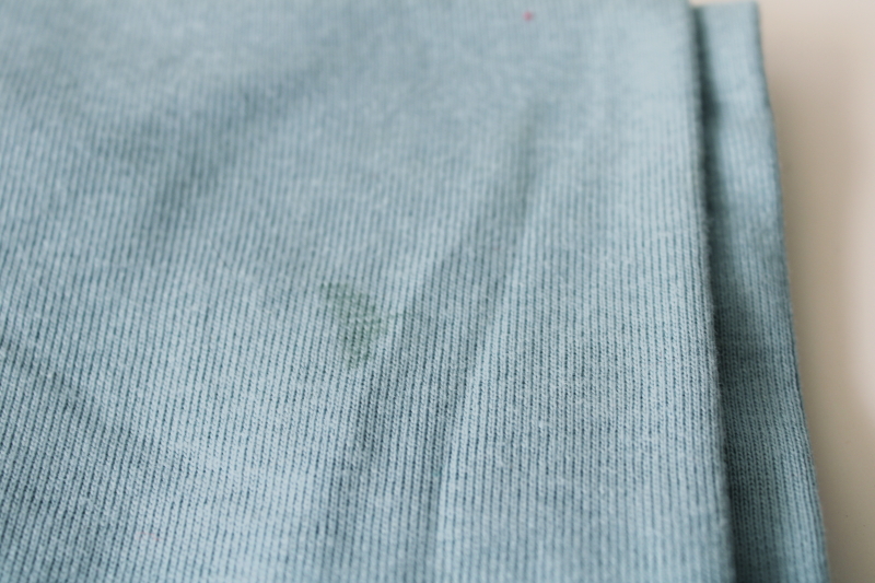 photo of soft thick all cotton rib knit fabric, solid Shaker blue color 4 yards 60 inches wide  #5