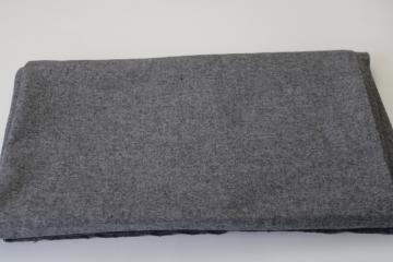 catalog photo of soft thick grey heather wool fabric, vintage wool for rug making, sewing crafts