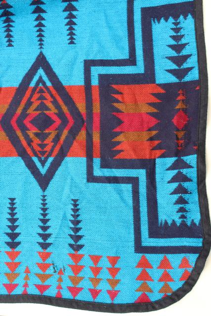 photo of soft vintage camp blanket, Chief Joseph pattern Indian blanket Pendleton wool? #2