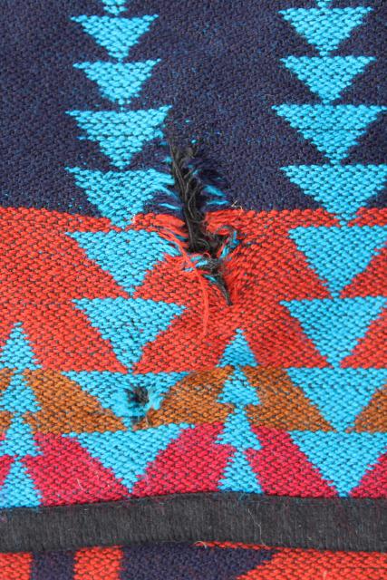 photo of soft vintage camp blanket, Chief Joseph pattern Indian blanket Pendleton wool? #3