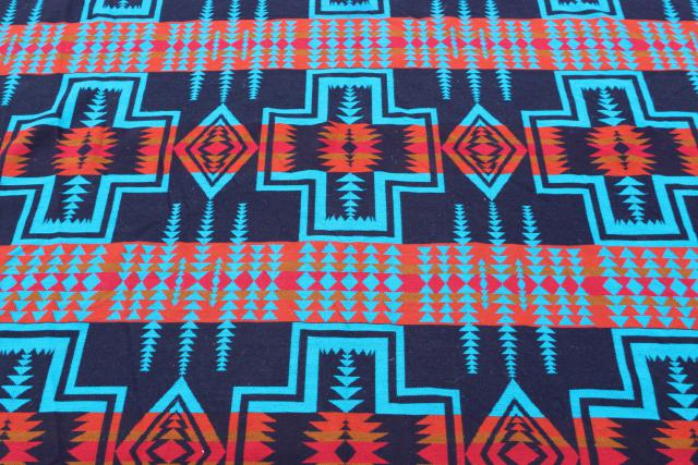 photo of soft vintage camp blanket, Chief Joseph pattern Indian blanket Pendleton wool? #7