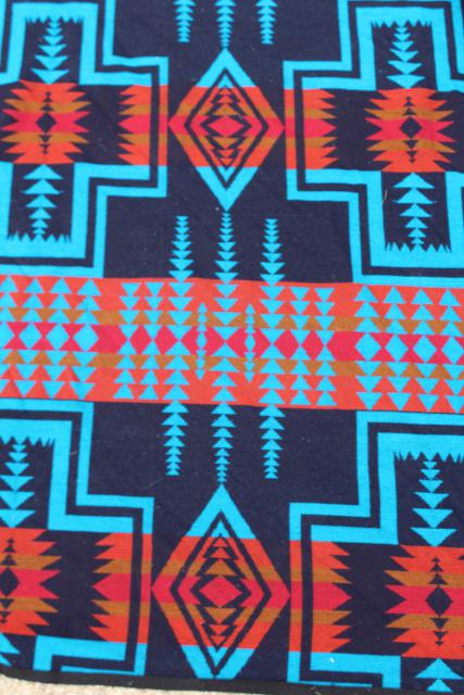 photo of soft vintage camp blanket, Chief Joseph pattern Indian blanket Pendleton wool? #8