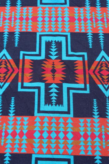 photo of soft vintage camp blanket, Chief Joseph pattern Indian blanket Pendleton wool? #9