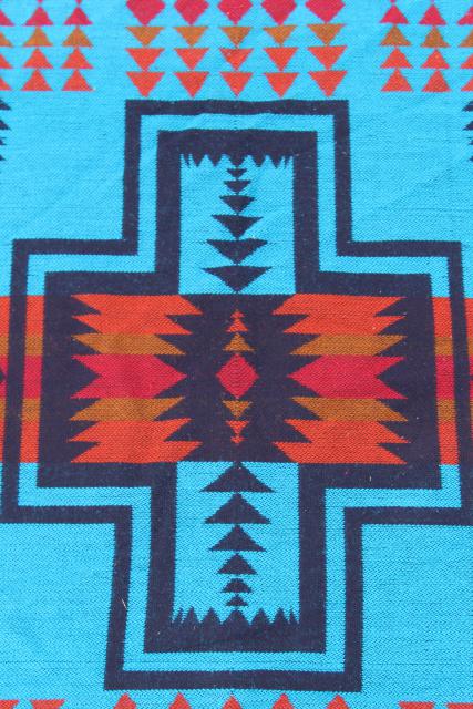 photo of soft vintage camp blanket, Chief Joseph pattern Indian blanket Pendleton wool? #13