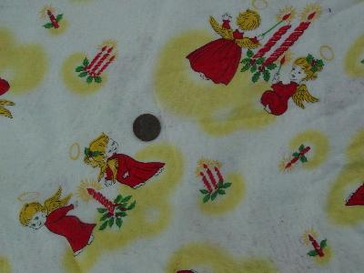 photo of soft vintage cotton flannel, angel girls #1