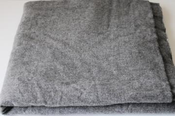 catalog photo of soft vintage wool fabric, charcoal grey heather fabric for work shirt jacket lining, hooked rugs