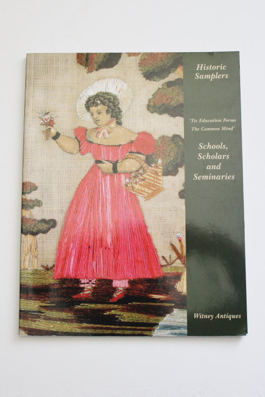 photo of softcover book illustrated catalog of Historic Samplers antique needlework embroidery #1