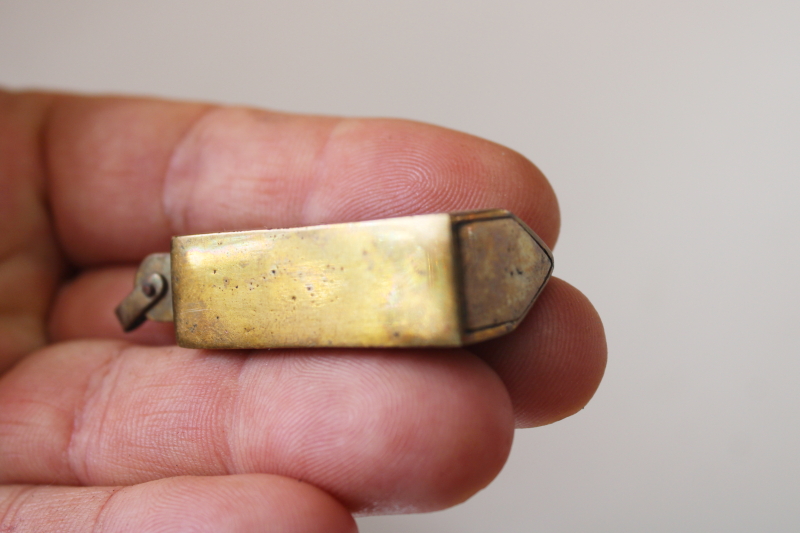 photo of solid brass Chinese puzzle lock, small padlock size  #4