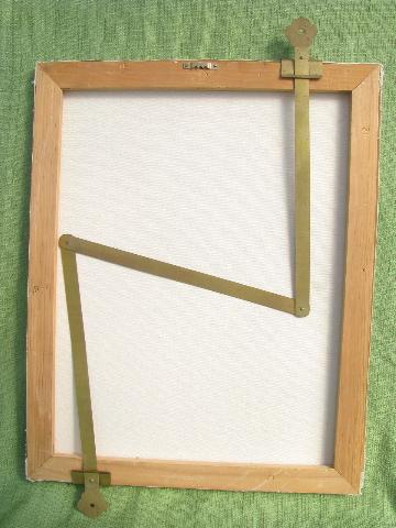 photo of solid brass adjustable picture hangers for oriental screens, frameless art work #2
