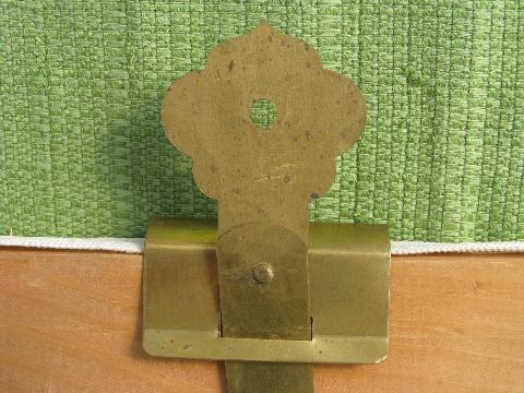 photo of solid brass adjustable picture hangers for oriental screens, frameless art work #3