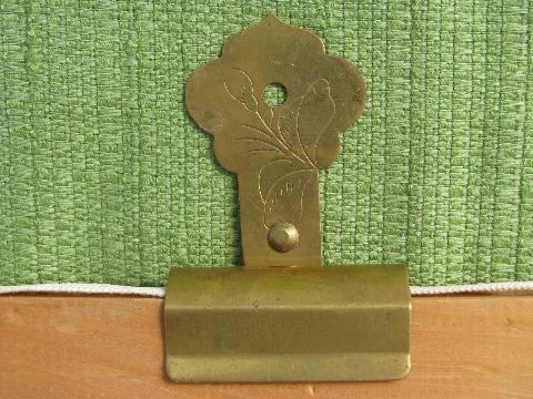 photo of solid brass adjustable picture hangers for oriental screens, frameless art work #4