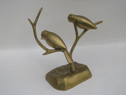 photo of solid brass birds in brass branches, large tree of life #3