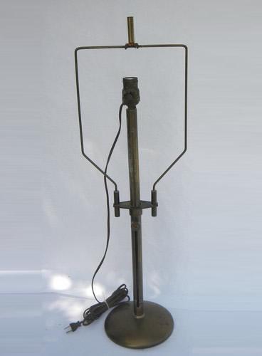 photo of solid brass, early industrial vintage, adjustable work table lamp #2