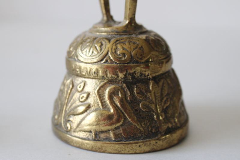 photo of solid brass sanctuary bell pelican, lamb, eagle, lion icons, old monastery bell  #3