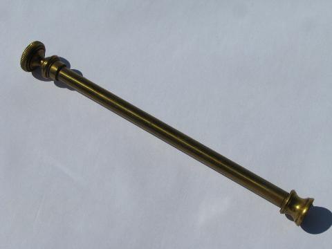 photo of solid brass tall lamp shade riser, raiser extender lift for harp, below finial #1