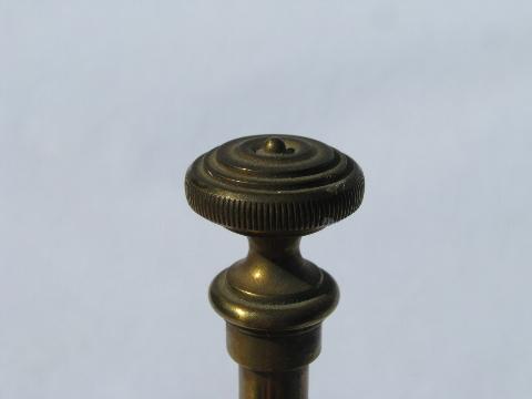 photo of solid brass tall lamp shade riser, raiser extender lift for harp, below finial #2