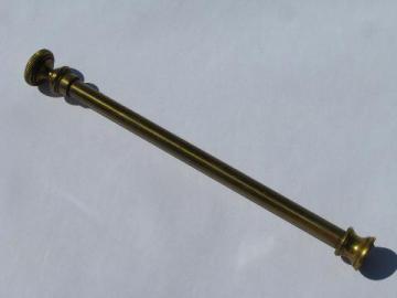 catalog photo of solid brass tall lamp shade riser, raiser extender lift for harp, below finial