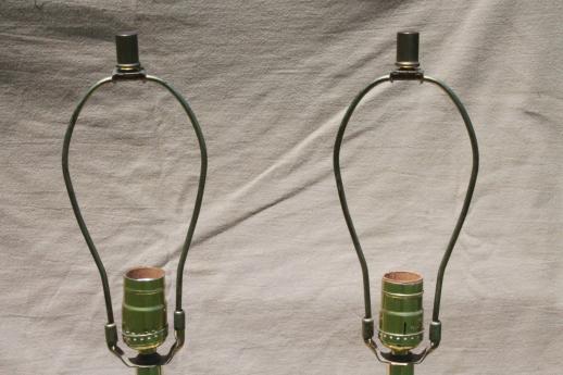 photo of solid brass torch lamps w/ three way switch, mid-century vintage Stiffel lamps? #3