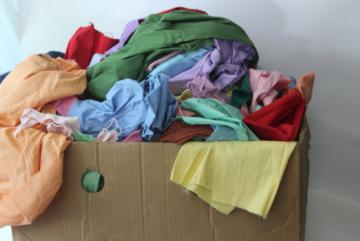 catalog photo of solid colors a rainbow of 30s 40s 50s vintage cotton scraps bundle for quilting sewing craft projects