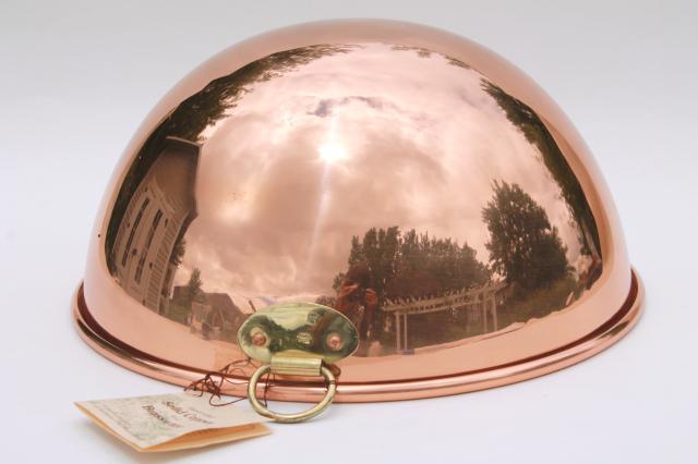 photo of solid polished copper bowl, round bottom chef's bowl for whipping egg whites #2