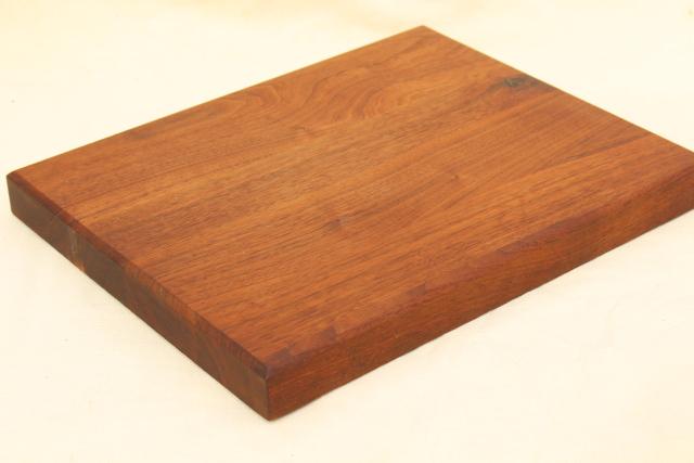 photo of solid walnut wood slab breadboard, cutting board or cheese tray, rustic modern vintage #1