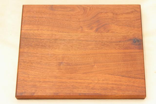 photo of solid walnut wood slab breadboard, cutting board or cheese tray, rustic modern vintage #2