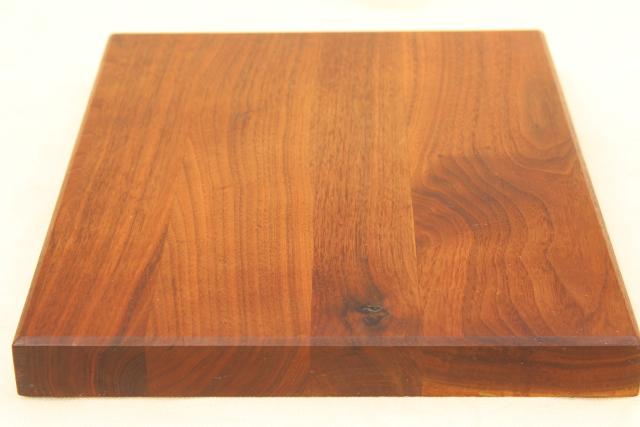 photo of solid walnut wood slab breadboard, cutting board or cheese tray, rustic modern vintage #5