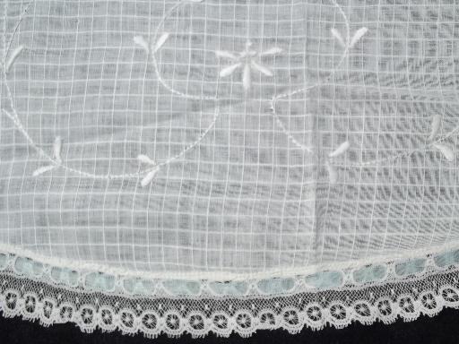 photo of something old w/ something blue, antique cotton lace apron for a bride #2