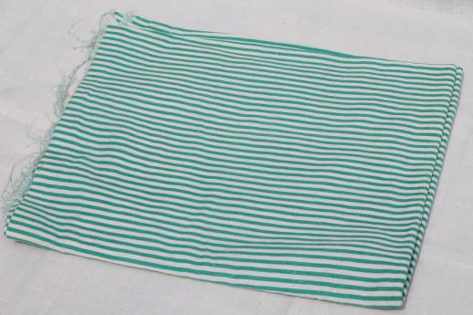 photo of spearmint striped print cotton feed sack, authentic vintage fabric for quilting etc. #3