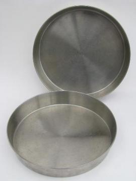 catalog photo of stainless steel layer cake pans, 9'' diameter