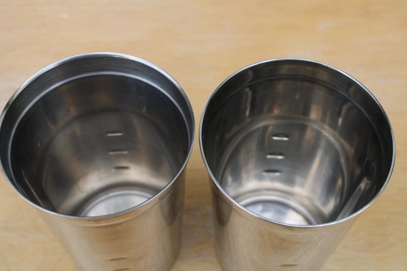 photo of stainless steel milkshake cups to fit vintage Hamilton Beach malt mixer #2