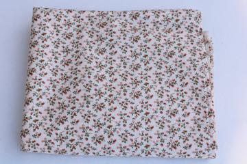 catalog photo of strawberry fields tiny print cotton fabric, 80s 90s vintage girly flowers & fruit