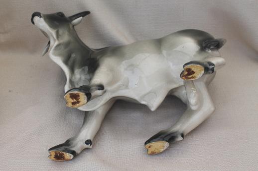 photo of studio art ceramic brahma bull, large china figurine beef cattle breed #10