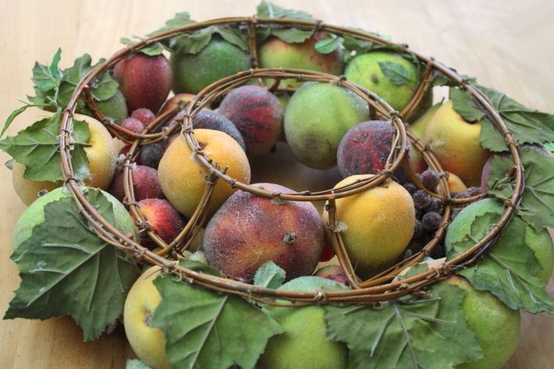 photo of sugared fruit wreath for holiday decor or table centerpiece french country style  #8