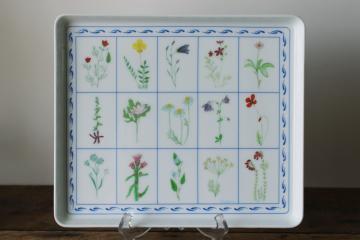 catalog photo of summer wildflowers print unbreakable melamine serving tray, lap tray for meals 