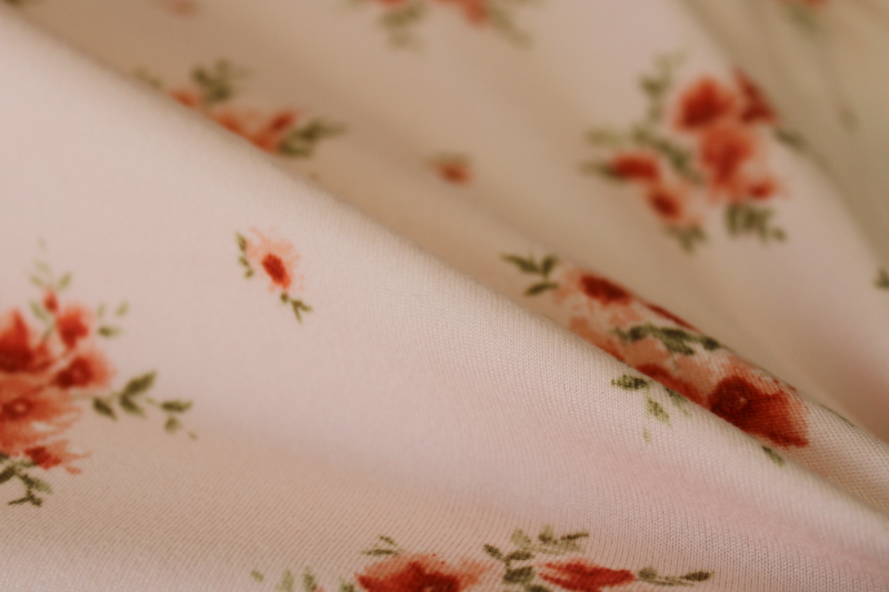 photo of super soft brushed knit microfiber poly fabric floral print, light stretchy fabric for lingerie sewing  #3