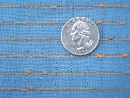 photo of swedish blue & yellow woven stripe cotton blend  fabric w/ sturdy corded weave #2