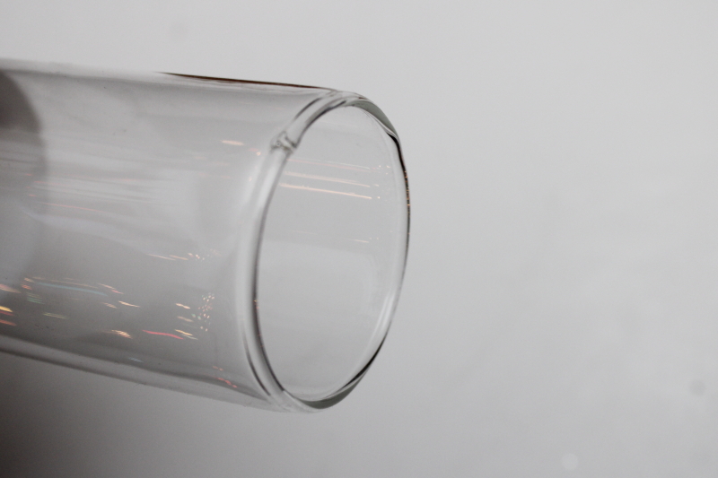 photo of tall chimney shade for GWTW hurricane lamp, vintage frosted glass lampshade replacement  #6