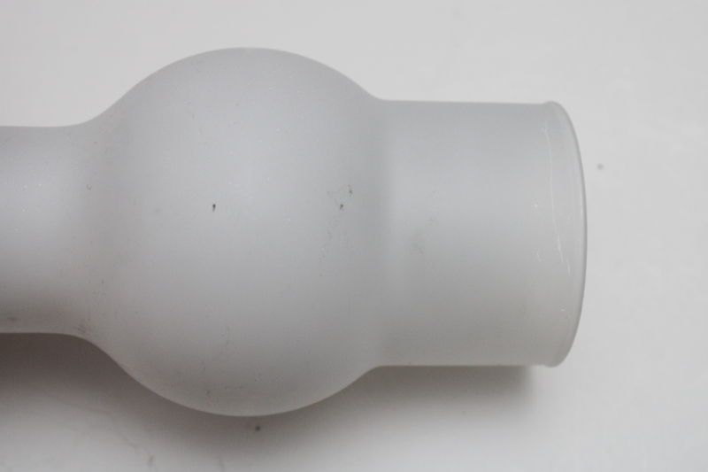 photo of tall chimney shade for GWTW hurricane lamp, vintage frosted glass lampshade replacement  #7