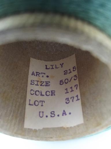 photo of tall cone spools silky smooth Lily cotton sewing thread in turquoise #3