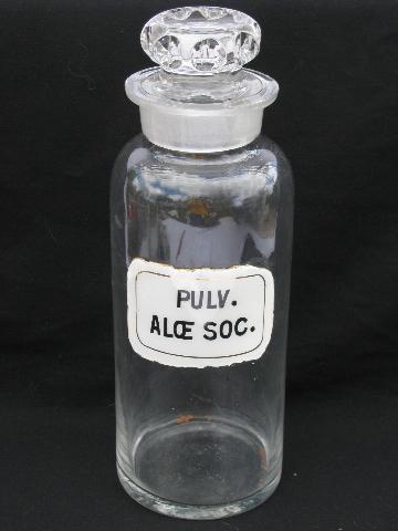 photo of tall old apothecary bottles, antique pharmacy lot w/ original vintage medicine labels #7