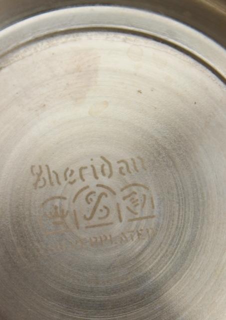 photo of tarnished vintage silver trio of Revere bowls, small flower bowl or candy dishes #3