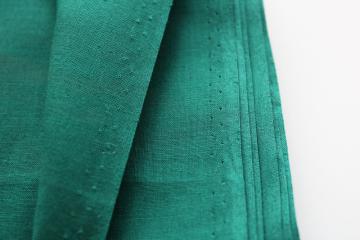 catalog photo of teal green solid color cotton fabric, 4 yards vintage quilting weight material 