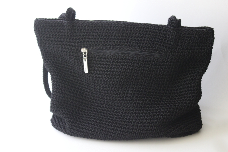 photo of the Sak classic black crochet shoulder bag, vintage purse in very good condition  #2