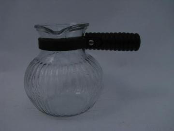 catalog photo of tiny Silex glass coffee pot / individual carafe, vintage 1940s-50s