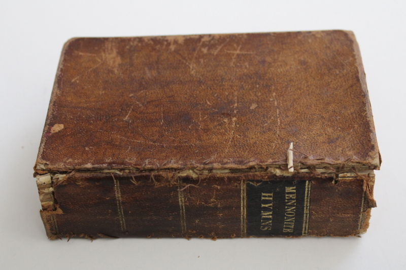 photo of tiny antique hymnal Mennonite Hymns rare old book published 1875 Lancaster Pennsylvania #7